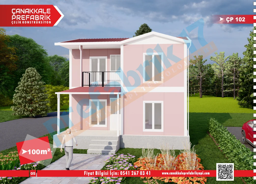 100 Metrekare Dubleks Prefabrik Konut