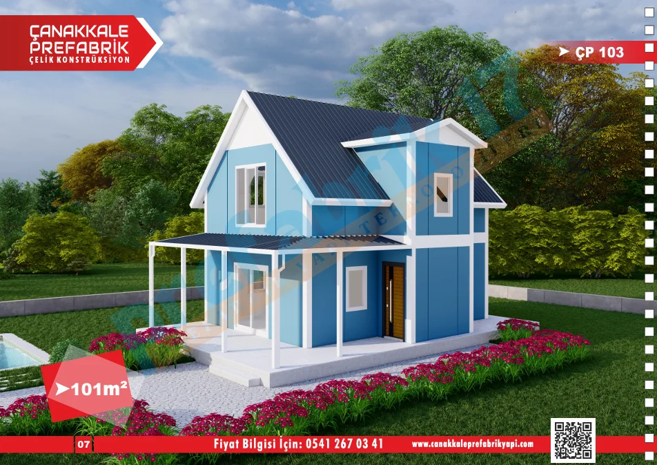 101 Metrekare Dubleks Prefabrik Konut