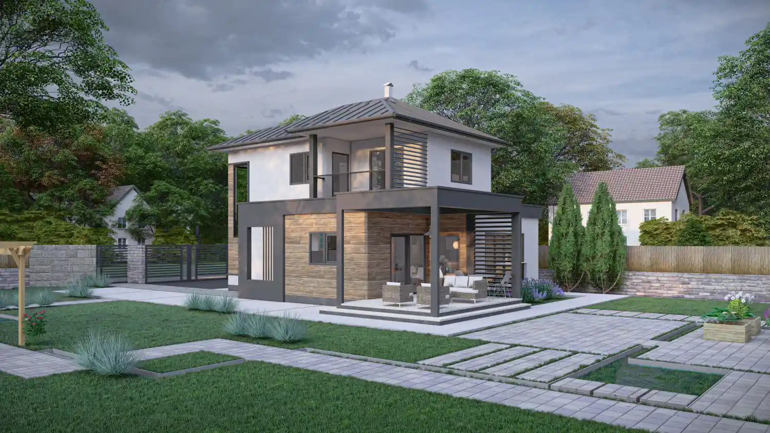 153 Metrekare Dubleks Çelik Villa