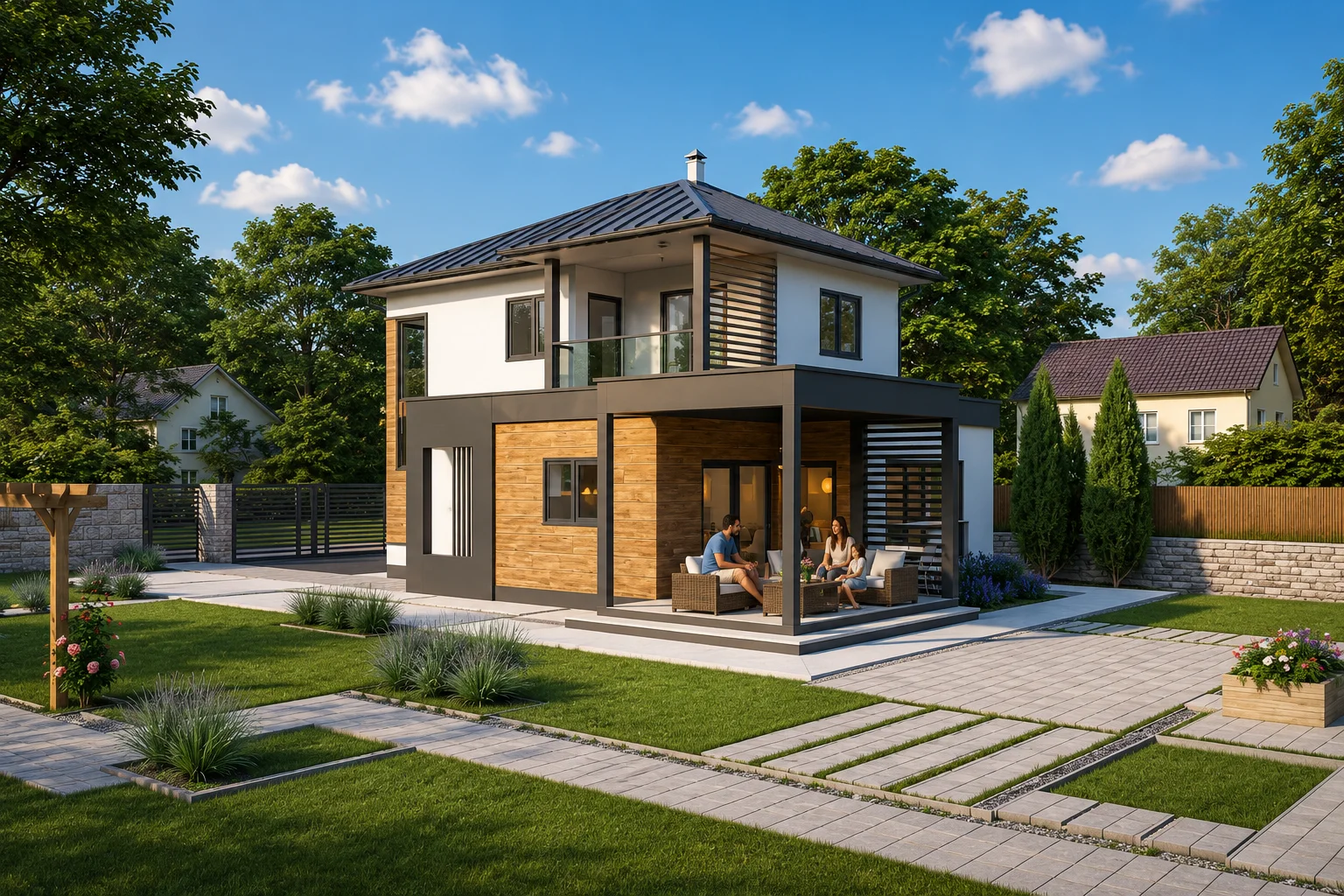 153 Metrekare Dubleks Çelik Villa