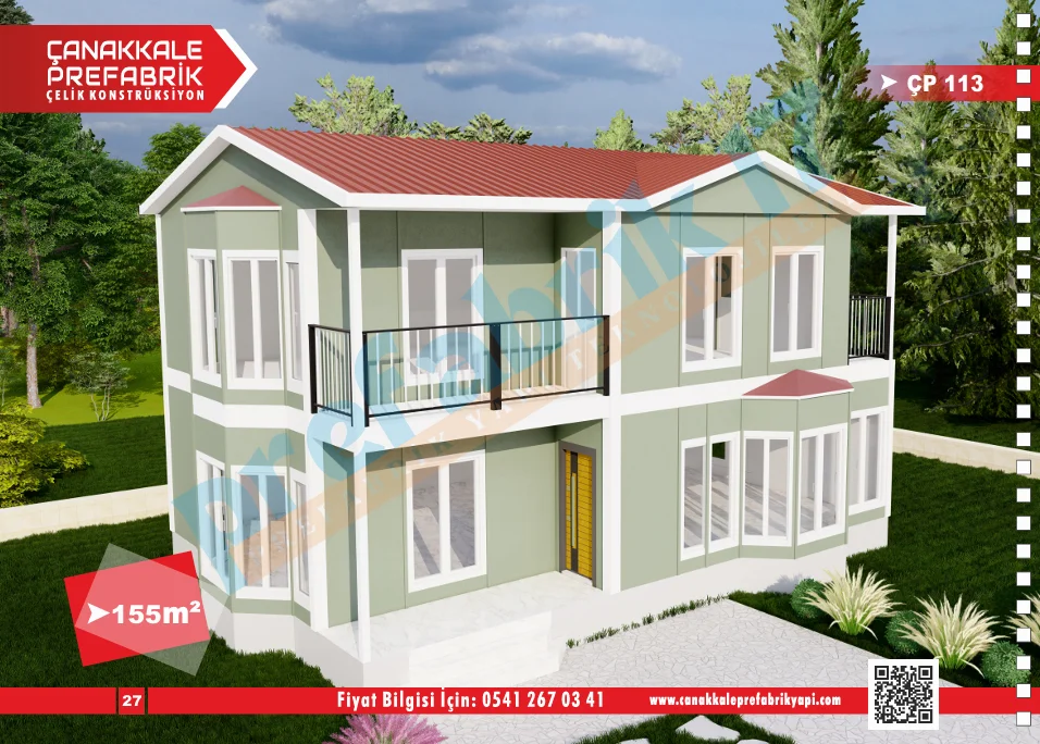 155 Metrekare Dubleks Prefabrik Konut