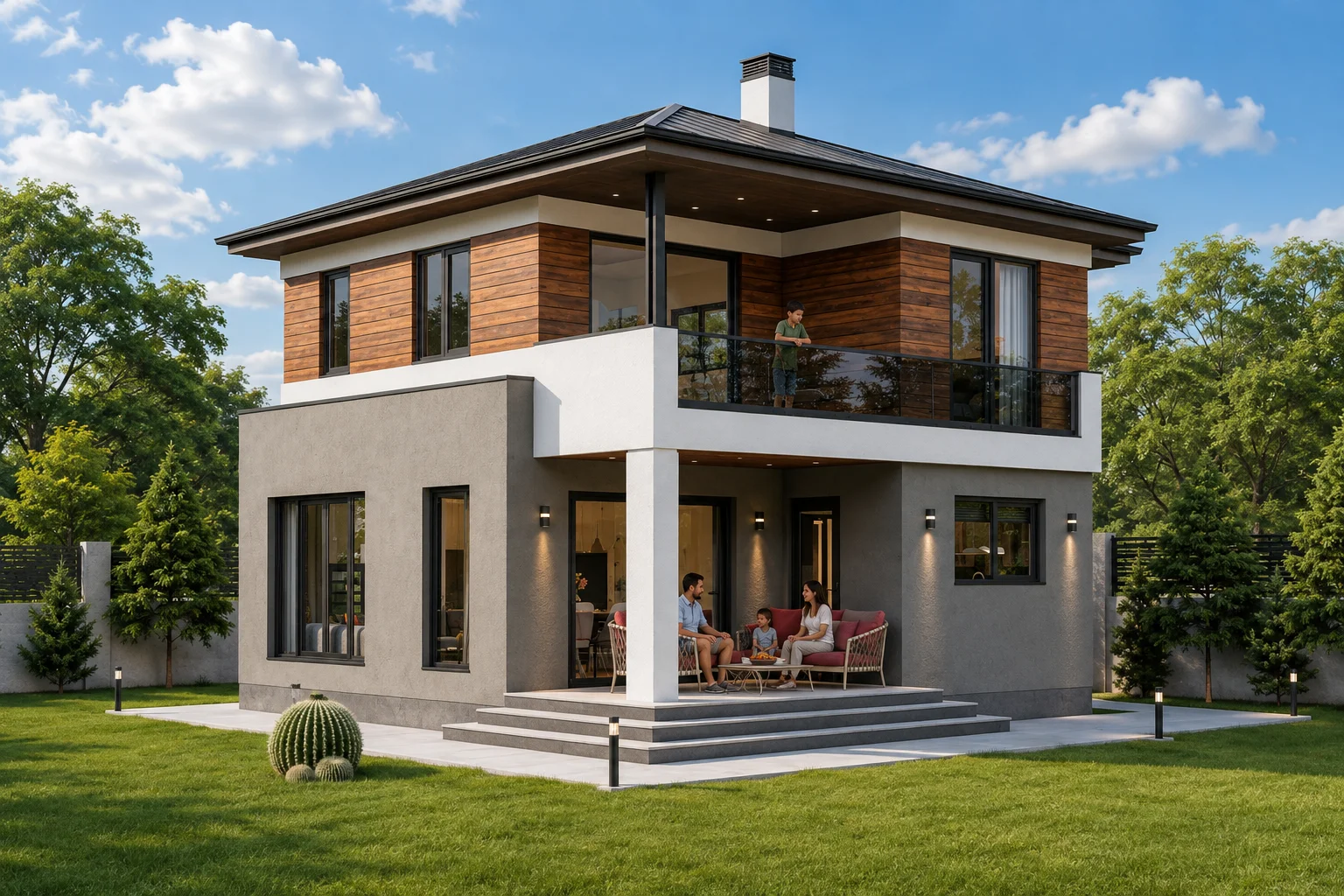 163 Metrekare Dubleks Çelik Villa