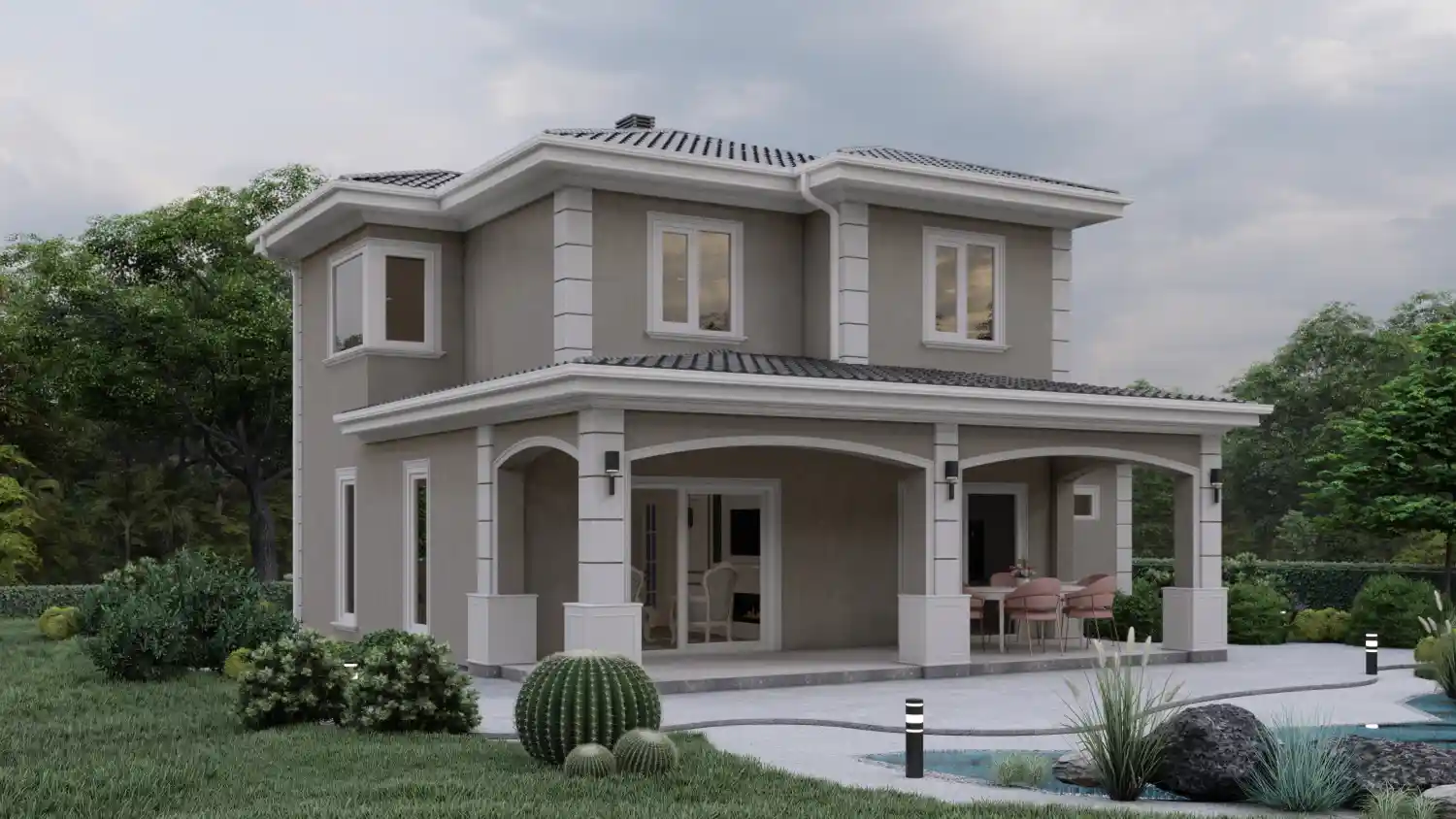 190 Metrekare Dubleks Çelik Villa