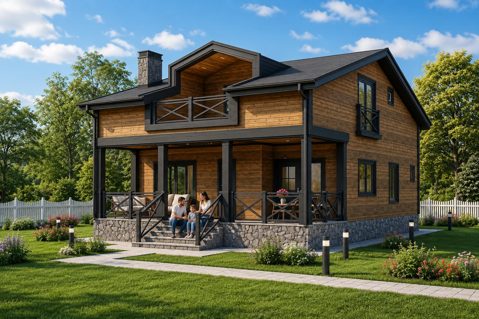 199 Metrekare Dubleks Çelik Villa | Ahşap Yalıbaskı