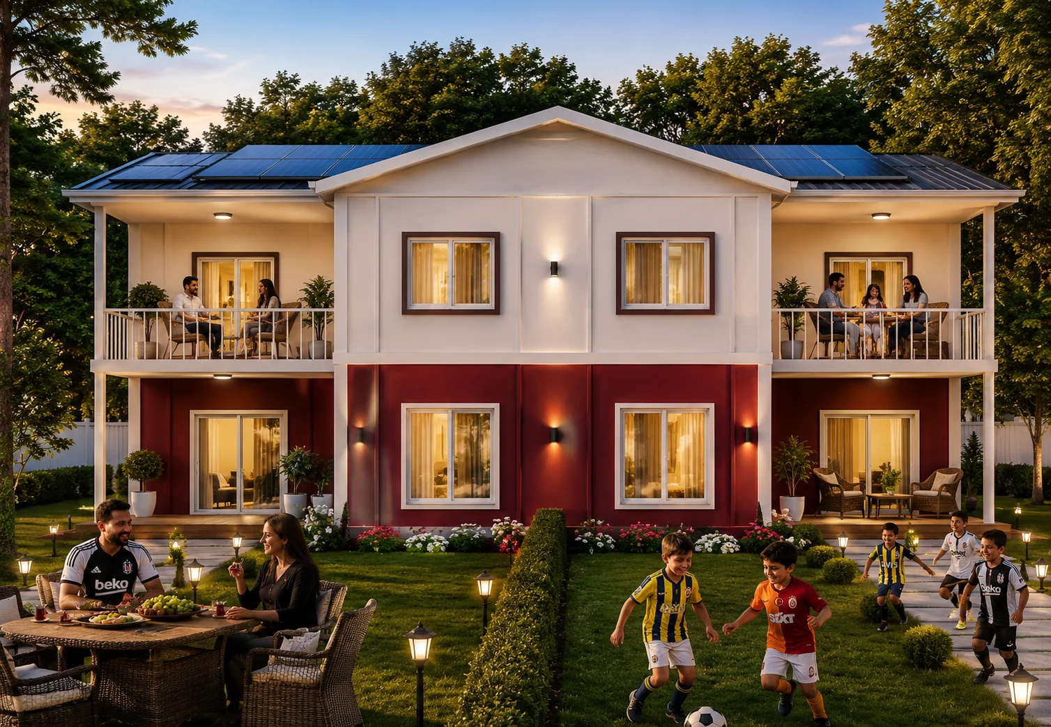 320 Metrekare Prefabrik Çift Dubleks Villa