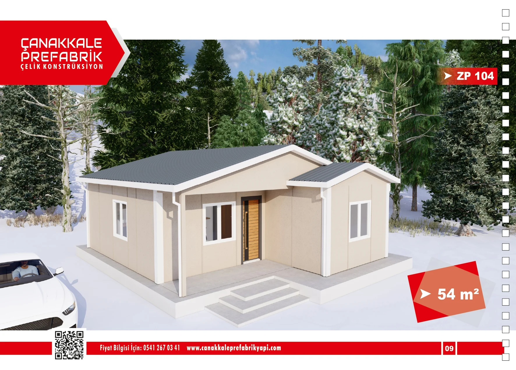 54 Metrekare Prefabrik Konut