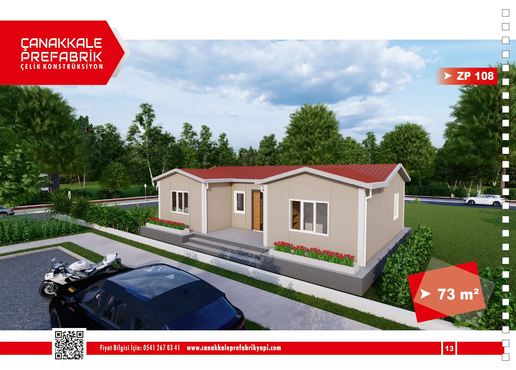 73 Metrekare Prefabrik Konut