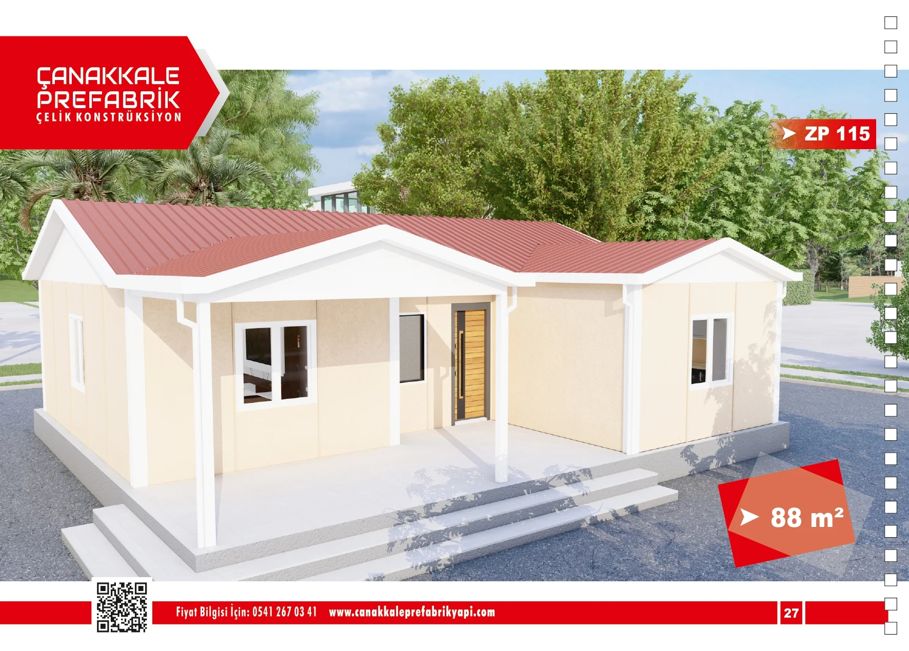 88 Metrekare Prefabrik Konut