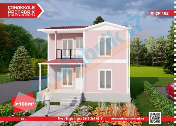 100 Metrekare Dubleks Prefabrik Konut