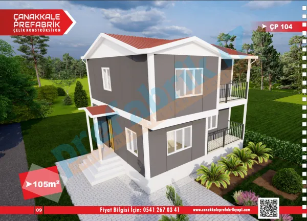105 Metrekare Dubleks Prefabrik Konut