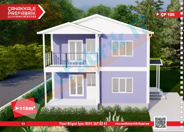 118 Metrekare Dubleks Prefabrik Konut