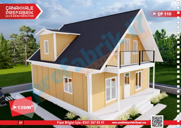 139 Metrekare Dubleks Prefabrik Konut