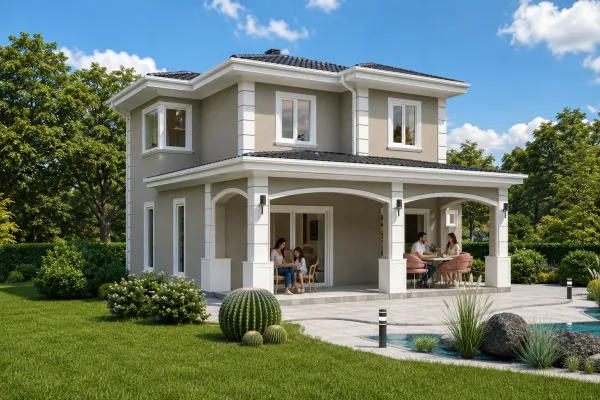190 Metrekare Dubleks Çelik Villa