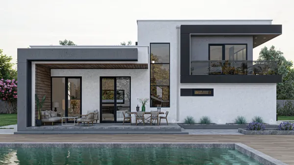 200 Metrekare Dubleks Çelik Villa