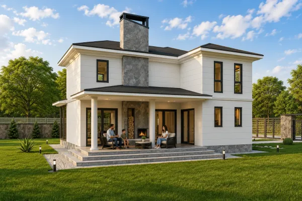 200 Metrekare Dubleks Çelik Villa 3