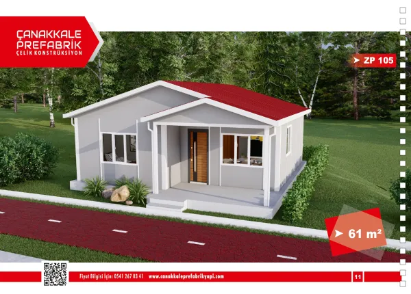 61 Metrekare Prefabrik Konut