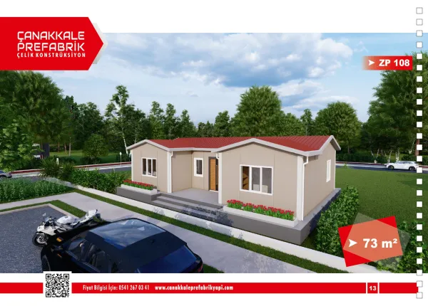 73 Metrekare Prefabrik Konut