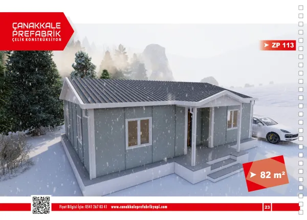 82 Metrekare Prefabrik Konut