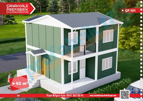 92 Metrekare Dubleks Prefabrik Konut